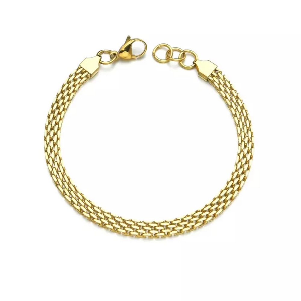Stainless Steel Chunky Twisted Rope Chain Bracelet - Picture 2 of 9